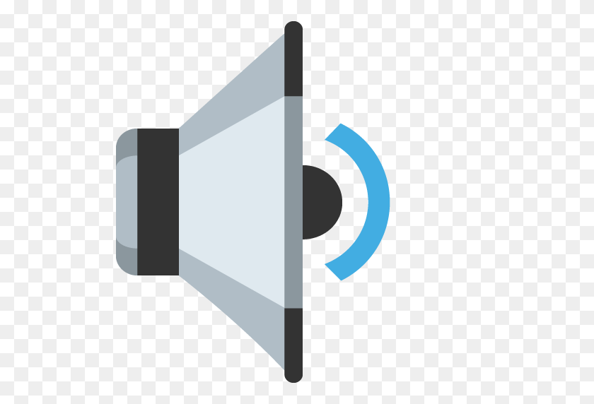 512x512 Speaker With One Sound Wave Emoji For Facebook, Email Sms Id - Wave Emoji PNG