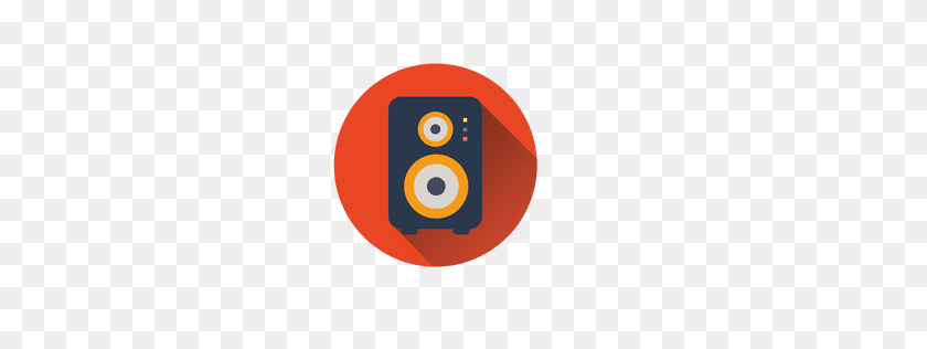 256x256 Speakers Flat Icon - Speaker Icon PNG