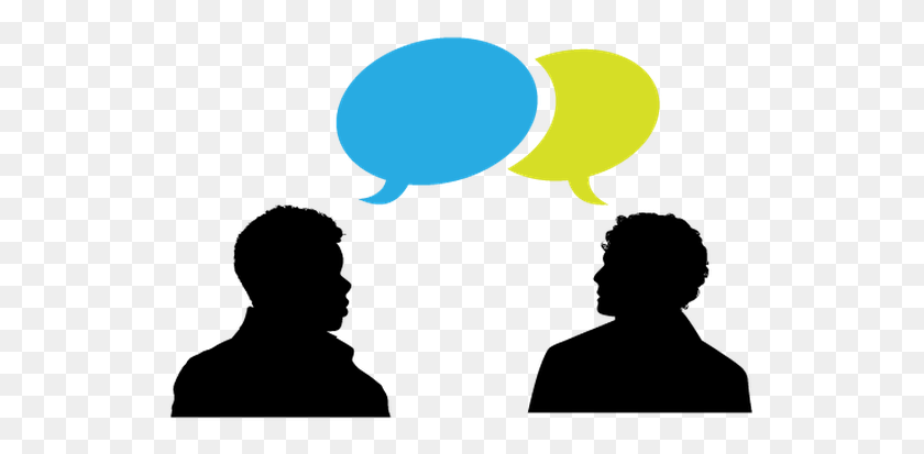 535x353 Speaking Heads And Speech Bubble - Speaking PNG