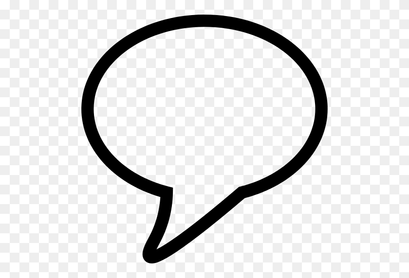 512x512 Speech Balloon Outline For Conversation Png Icon - Conversation PNG