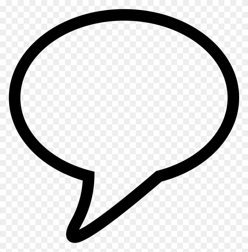 980x994 Speech Balloon Outline For Conversation Png Icon Free Download - Word Balloon PNG