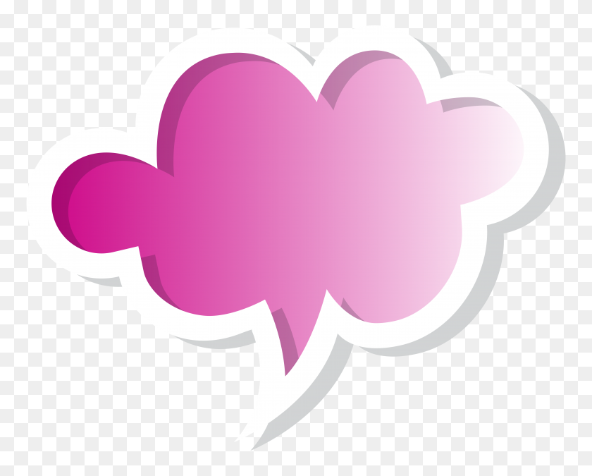6189x4881 Speech Bubble Cloud Pink Png Clip Art Gallery - Snow Background PNG