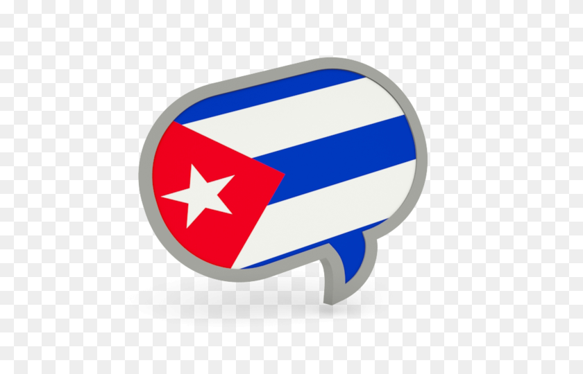 640x480 Speech Bubble Icon Illustration Of Flag Of Cuba - Cuba PNG