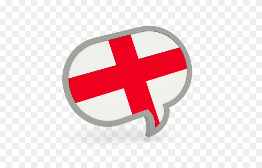 640x480 Speech Bubble Icon Illustration Of Flag Of England - England Flag PNG