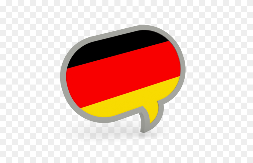 640x480 Speech Bubble Icon Illustration Of Flag Of Germany - Germany PNG