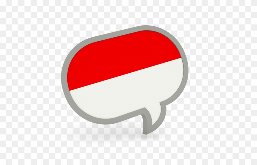 640x480 Speech Bubble Icon Illustration Of Flag Of Indonesia - Indonesia Flag PNG