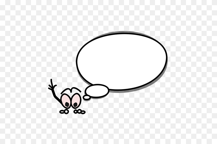 500x500 Speech Bubble Pointing Up Vector Drawing - Texting Clipart
