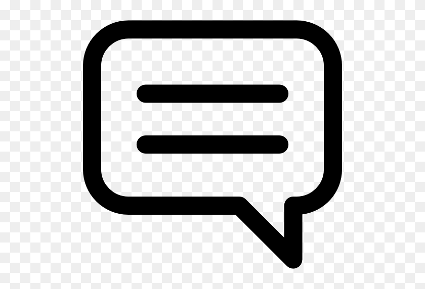 512x512 Speech Bubble With Text Lines - Text Message Bubble PNG
