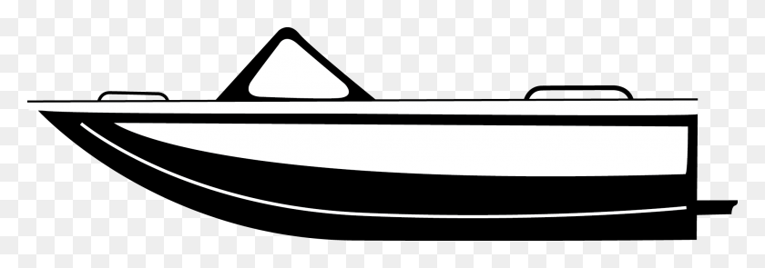 2071x625 Speed Boat Black And White Clipart - Speed Boat Clipart