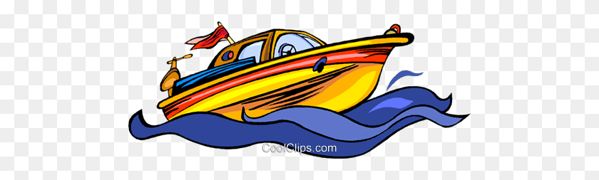 480x193 Speed Boat, Ski Boat, Boat Royalty Free Vector Clip Art - Ski Boat Clip Art