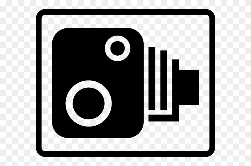 600x495 Speed Camera Sign Clip Art Free Vector - Pictures Of Cameras Clipart