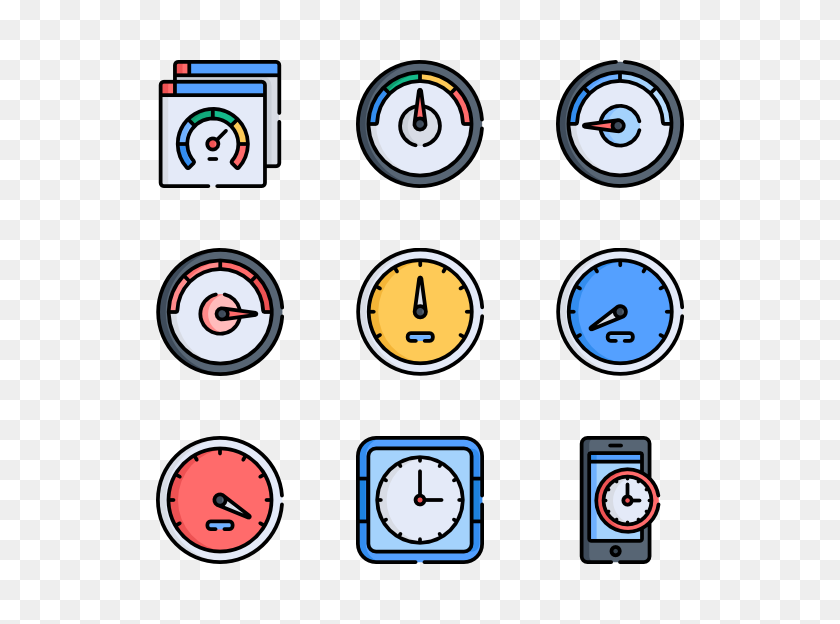 600x564 Speed Icons - Odometer Clipart