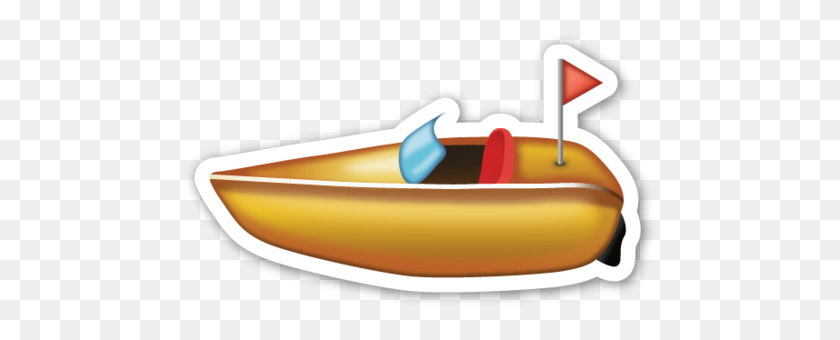 480x280 Speedboat Emoticons - Boat Emoji PNG