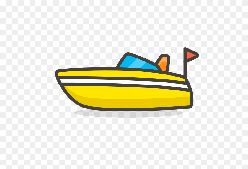 512x512 Speedboat Icon Free Of Free Vector Emoji - Boat Emoji PNG