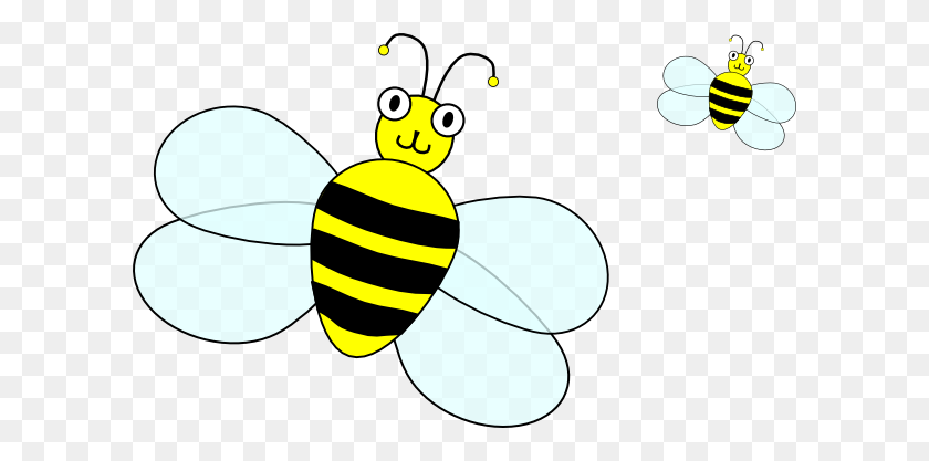 600x357 Орфография Пчела Черно-Белый Клипарт - Клипарт Пчела Черно-Белый