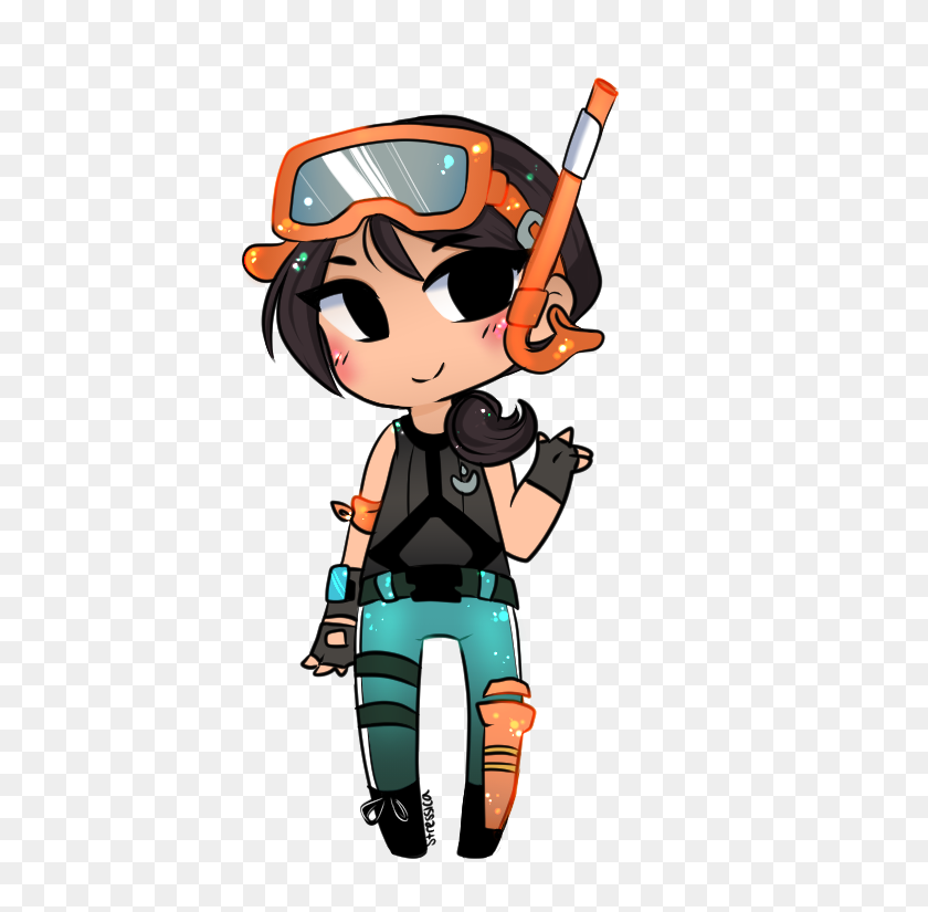 665x765 Spent The Down Time Drawing My Favorite Skin Snorkel Ops - Fortnite Clipart