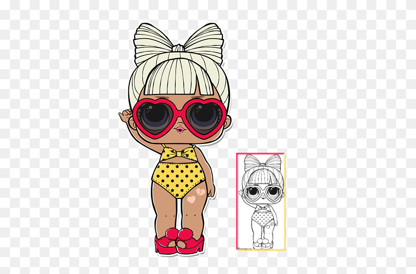 378x494 Spf Q T Series L O L Surprise Doll Coloring - Lol Doll Clipart