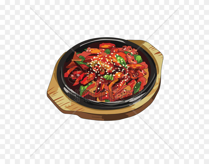 600x600 Spicy Hotplate Meal Vector Image - Chinese Food PNG