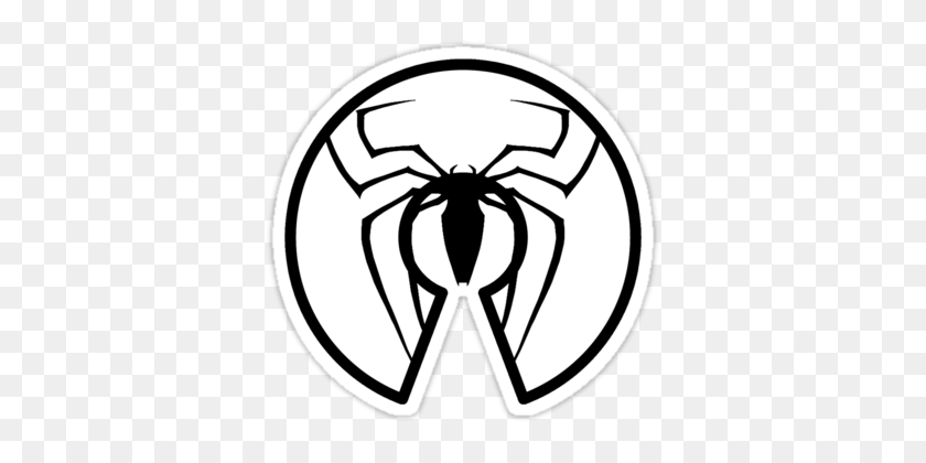 375x360 Spider Black And White Spider Clipart Black And White Free Images - Spiderman Face Clipart