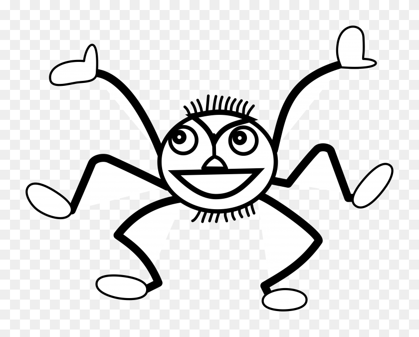 5555x4383 Spider Clipart Line Drawing - Spider Clipart Black And White