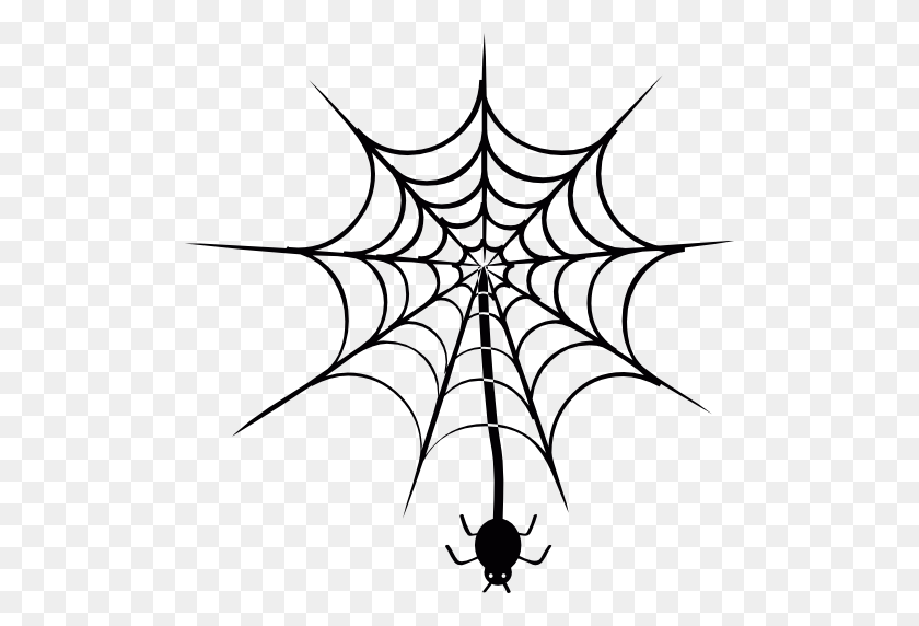 512x512 Spider Hanging Of Web - Spider Web PNG