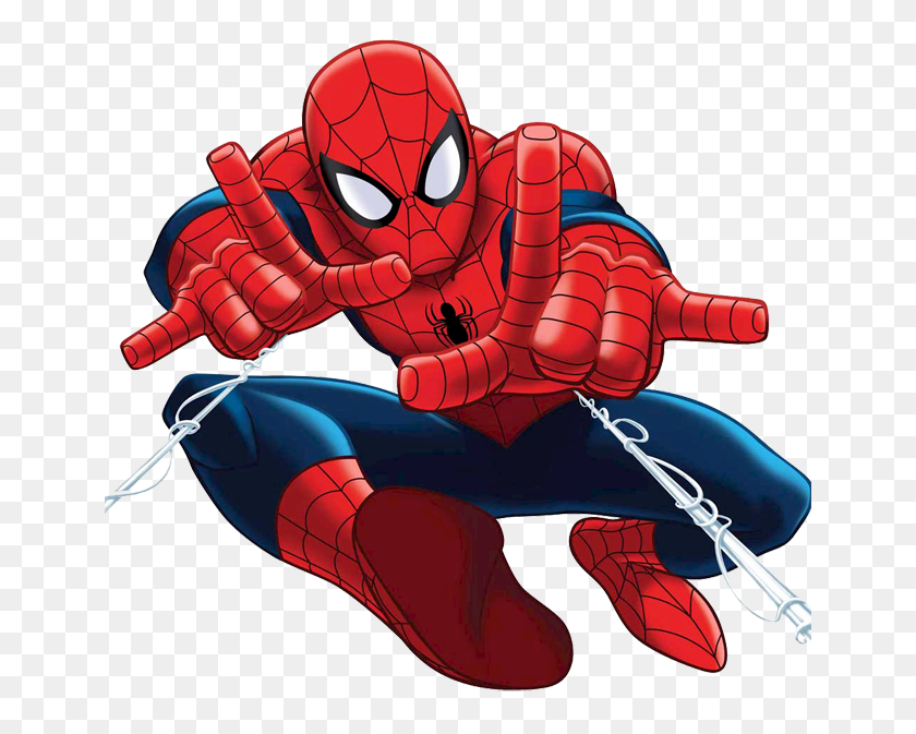648x613 Spider Man Clip Art - Spider Web Clipart PNG