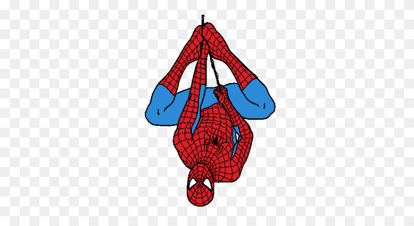 287x400 Spider Man Cliparts - Spiderman Clipart Black And White