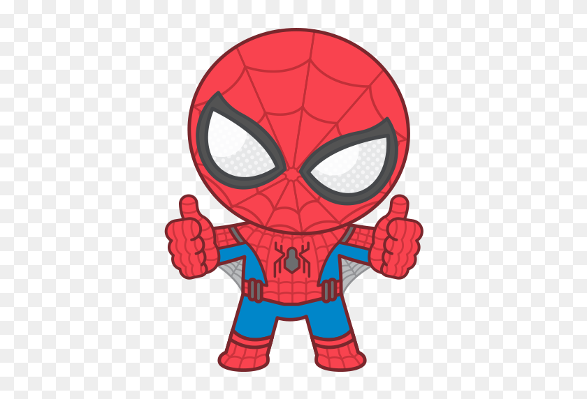 512x512 El Hombre Araña De Regreso A Casa De La Etiqueta Engomada De Marvel - Spiderman Clipart Png