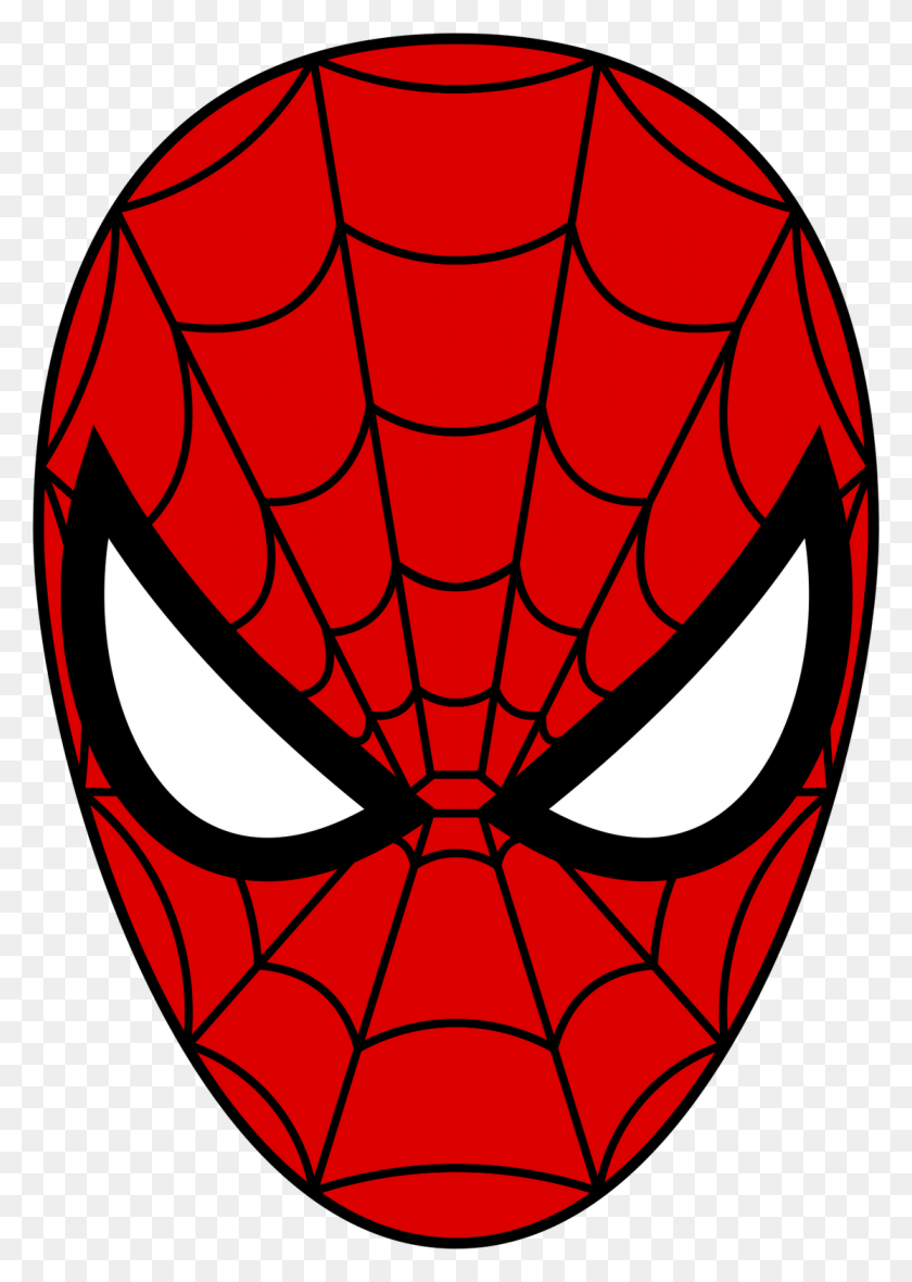 1114x1600 Máscara De Hombre Araña De Plantillas De Cartón - Clipart De Cara De Spiderman