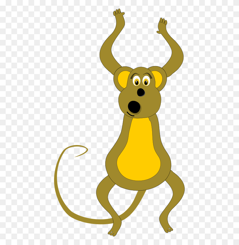 459x800 Spider Monkey Clipart - Wallaby Clipart