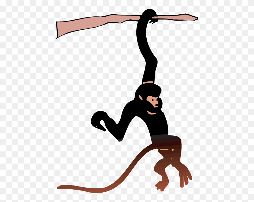 471x607 Spider Monkey Clipart Animal - Monkey On Tree Clipart