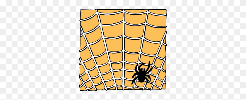 300x282 Spider On A Spider Web Clip Art - Spider Web Clipart PNG