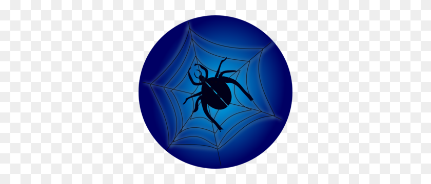 300x300 Spider On Web Clip Art - Spider Web Clipart PNG