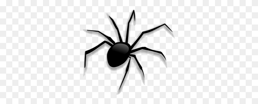 300x279 Spider Web Silhouette Halloween Spider Clip Art - Spider Clipart Transparent