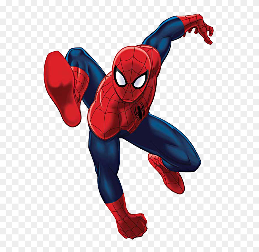 576x757 Spiderman Clip Art Jump Png Image - Spiderman PNG