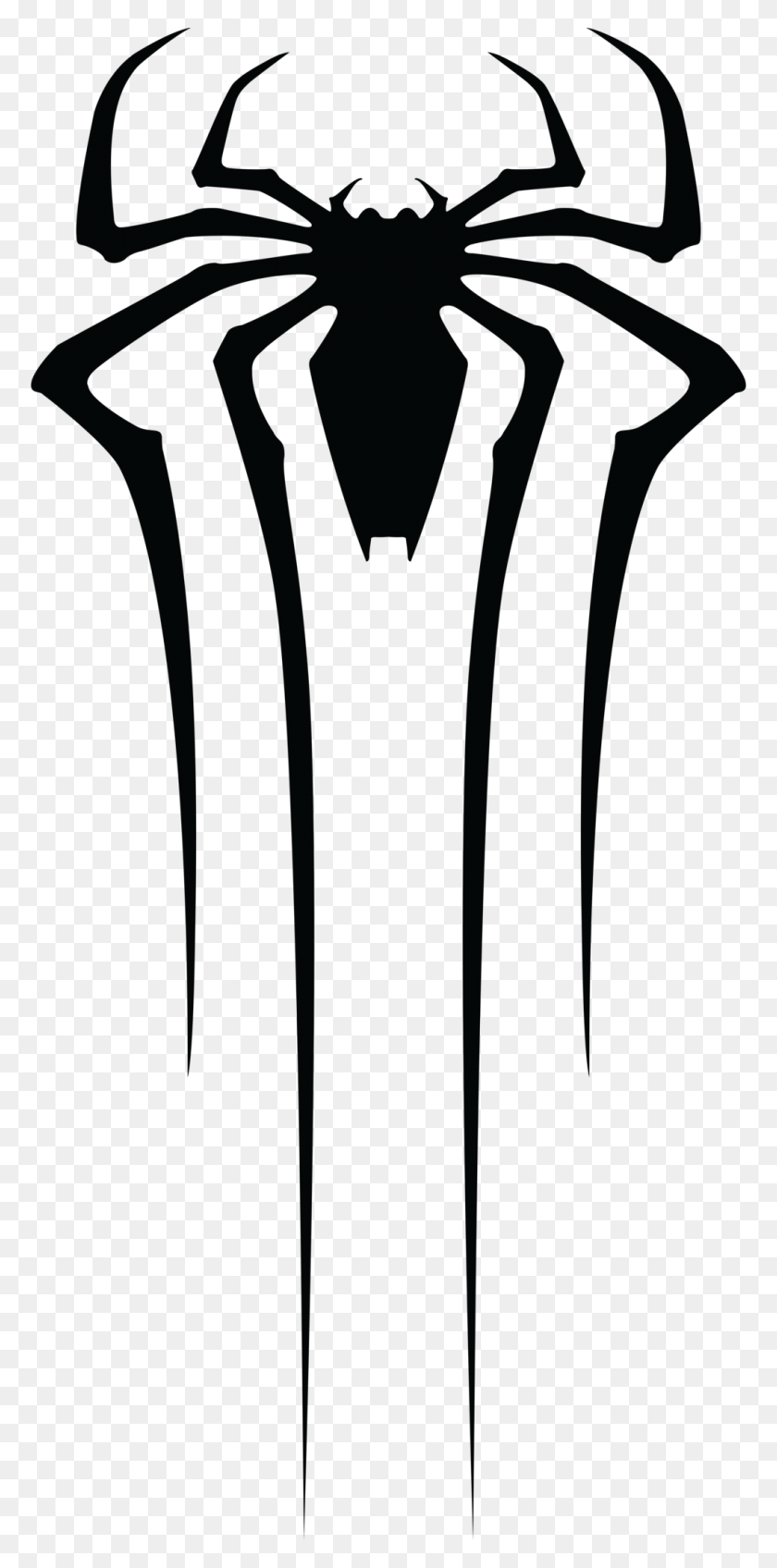 1024x2149 Человек Паук Клипарт Логотип Человек Паук - Паутина Клипарт Черный И Белый