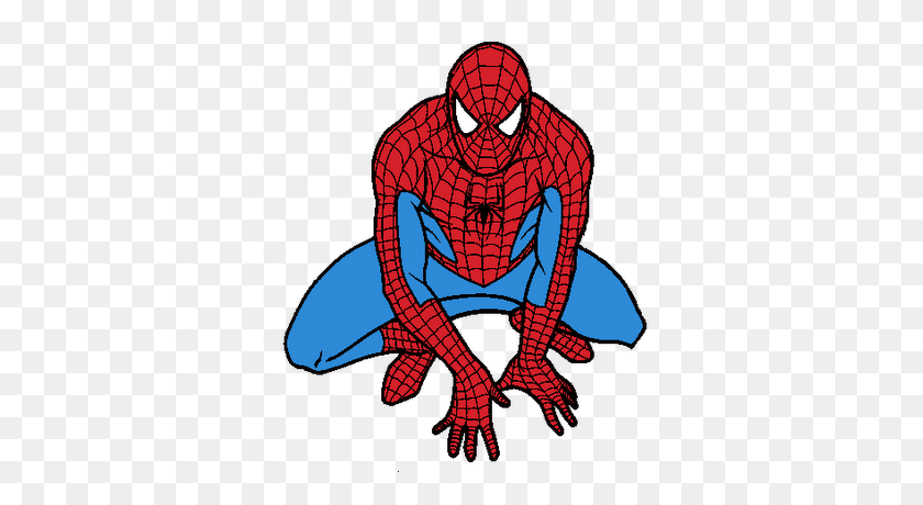 344x400 Spiderman Cliparts - Spiderman Web Clipart
