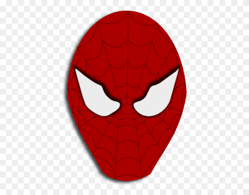 426x599 Spiderman Face Logo Mask Clipart Icon - Masquerade Clipart
