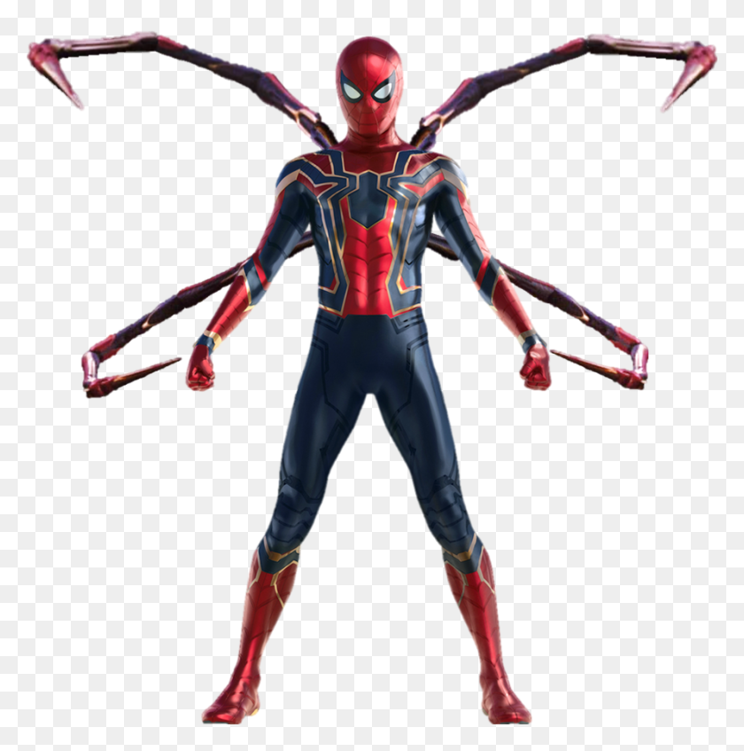 890x898 Spiderman Iron Spider Avengers Infinity War Png - Peter Parker PNG
