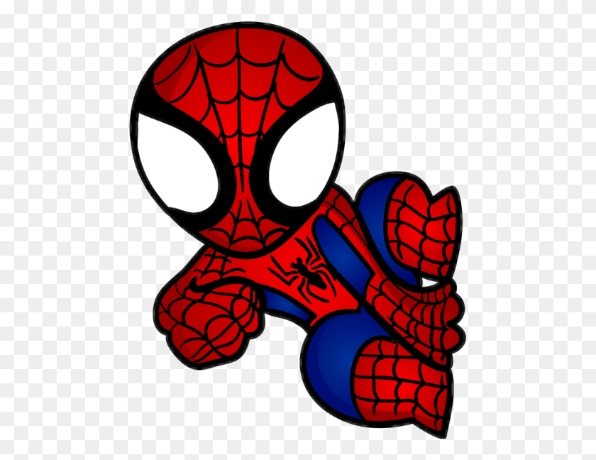 475x588 Spiderman Marvel Mcu Chibi Superhero - Marvel Superhero Clipart