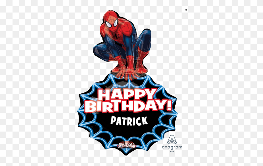 353x470 Spiderman Party Supplies Decorations Nz Just For Kids - Happy Birthday Banner PNG