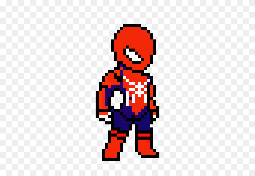 250x520 Spiderman Pixel Art Maker - Spiderman Clipart PNG