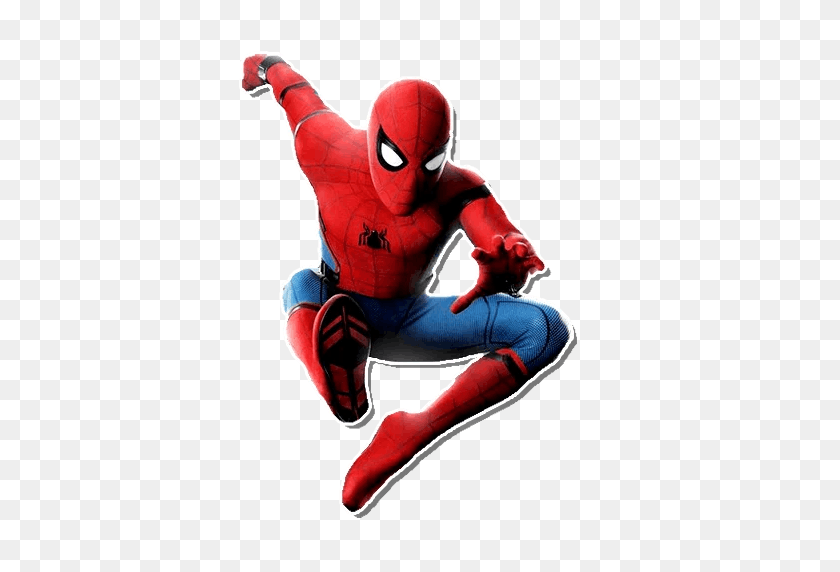 512x512 Spiderman Stickers Set For Telegram - Spiderman Homecoming PNG