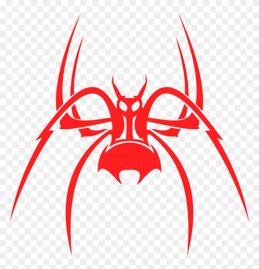 800x834 Spikes Red Spider Black Tie Digital - Spikes Png