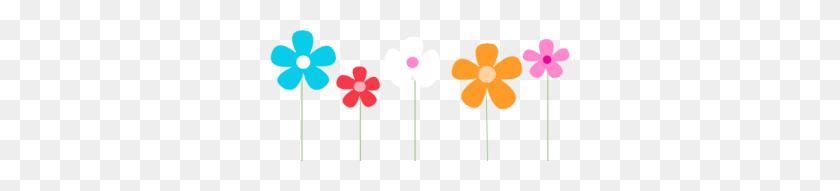 300x131 Sping Flower Cliparts Free Download Clip - Spring Clipart PNG