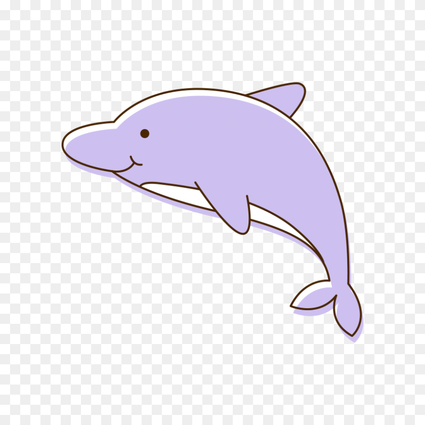 800x800 Spinner Dolphin Clipart Purple - Porpoise Clipart