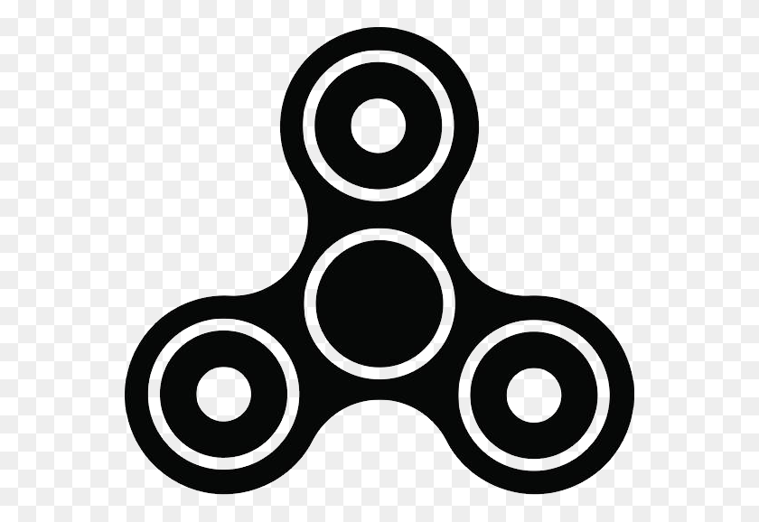 564x518 Spinner Png Images Free Download - Fidget Spinner Clipart Black And White