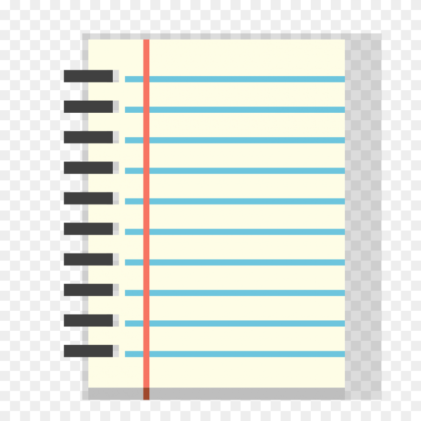 800x800 Cuaderno De Espiral Clipart - Spiral Notebook Clipart