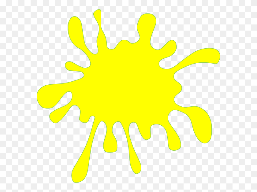 600x568 Splash Yellow Clip Art - Yellow Splash PNG