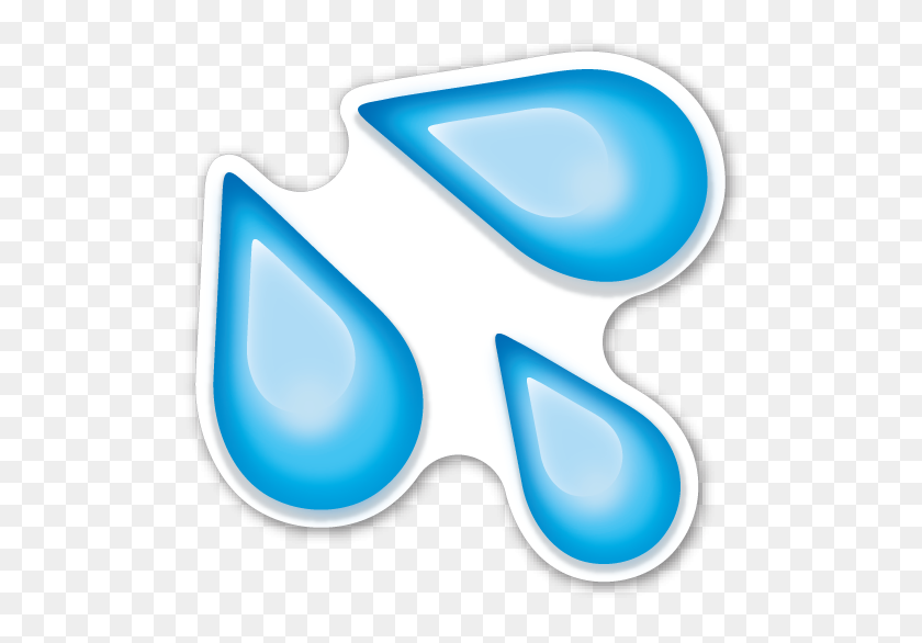 529x526 Splashing Sweat Symbol - Sweat Emoji PNG